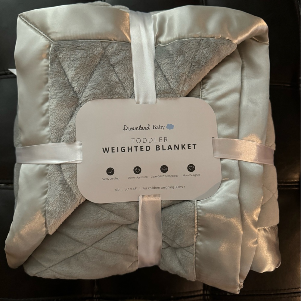 Dreamland baby brand toddler weighted blanket color gray